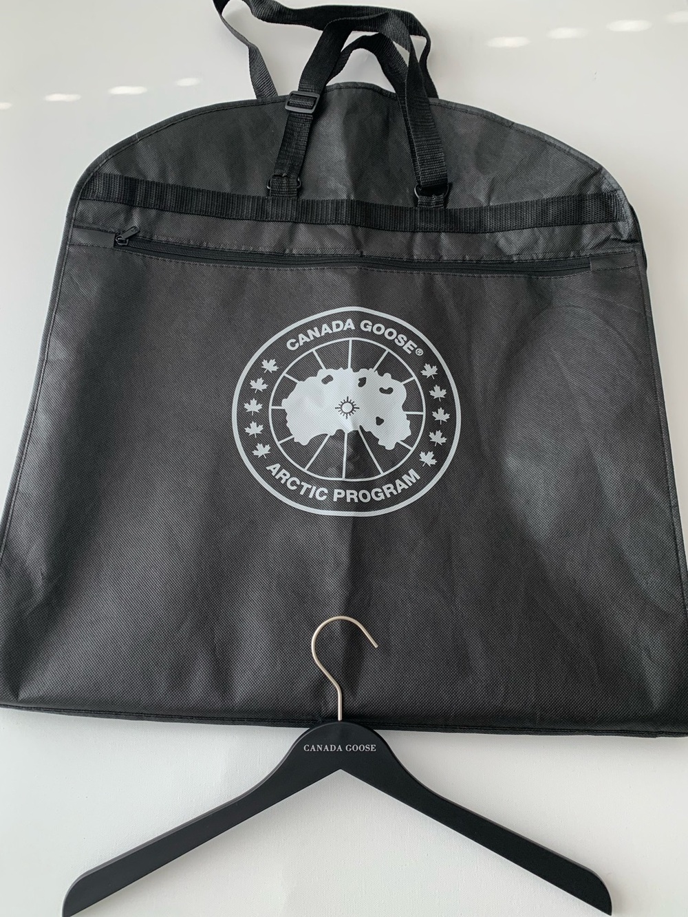 Canada Goose Black Logo Garment Bag with Matching Hanger